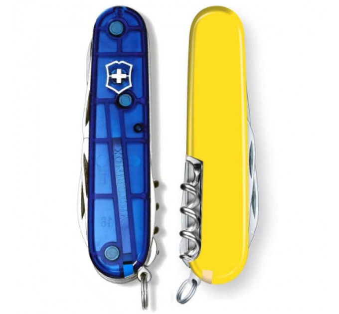 Victorinox Ніж Victorinox Huntsman Ukraine 91 мм Синьо-прозорий/Жовтий (1.3713.T2.8)