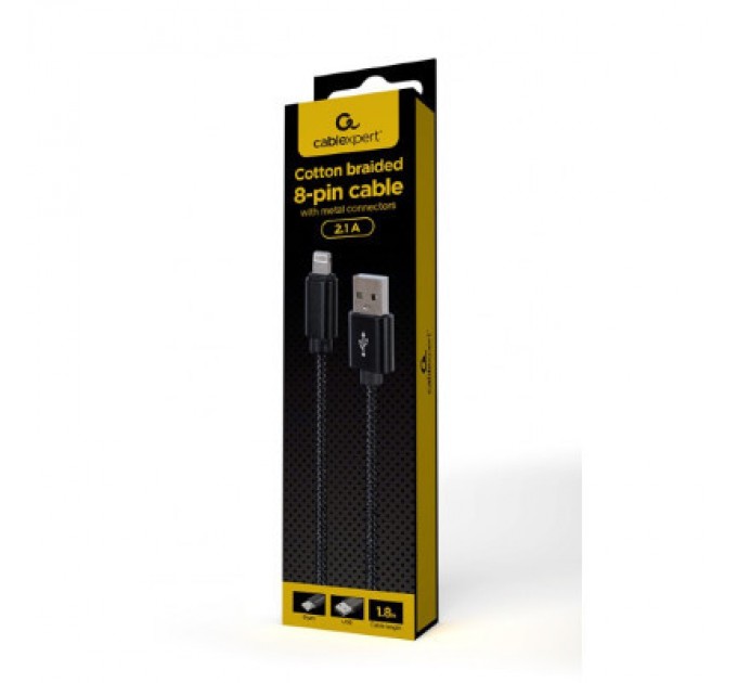 Cablexpert Дата кабель USB 2.0 AM to Lightning 2.0m 2.1A Cablexpert (CCDB-mUSB2B-AMLM-6)