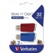 Verbatim USB флеш накопичувач Verbatim 2x32GB Store 'n' Click Red/Blue USB 3.2 (49308)