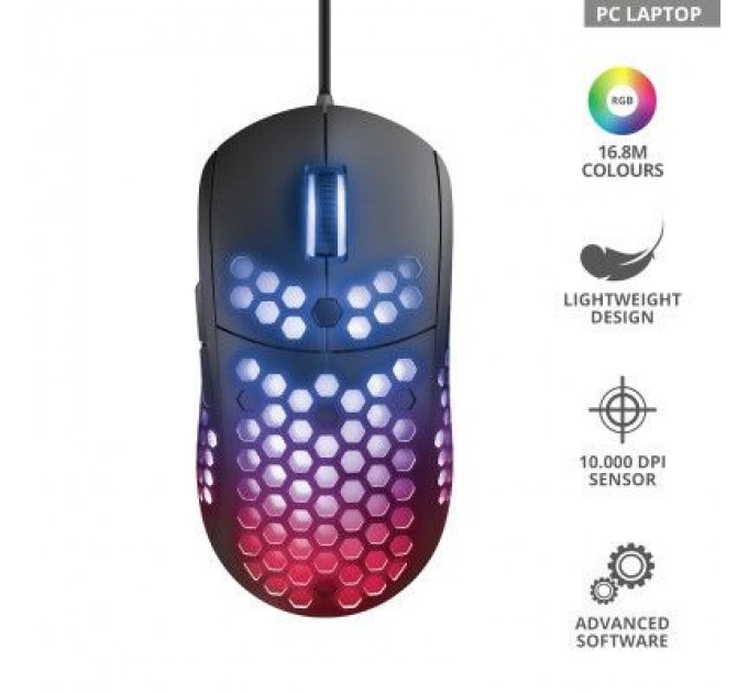 Trust Мишка Trust GXT 960 Graphin Ultra-lightweight RGB USB Black (23758)