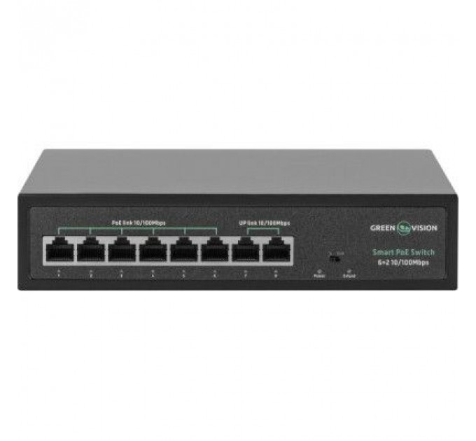 Комутатор мережевий Greenvision GV-015-D-06+2P