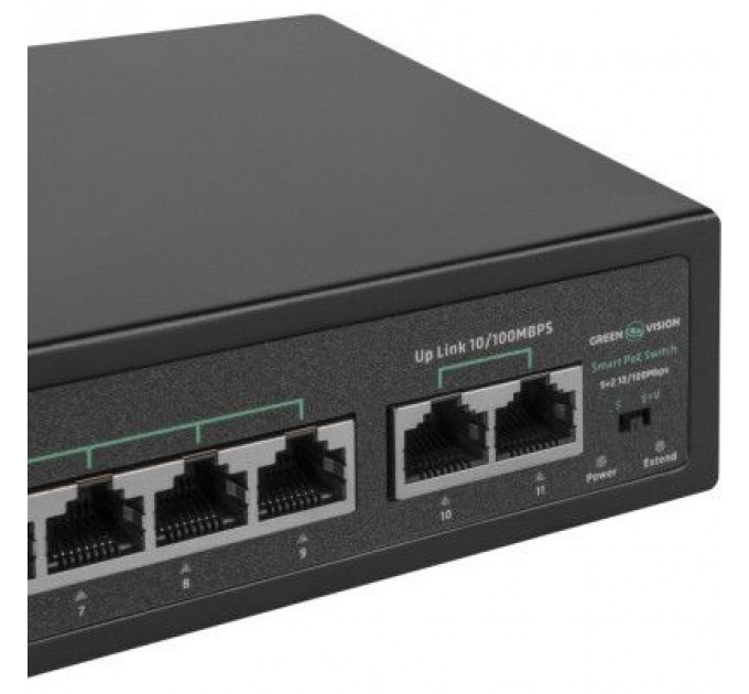 Комутатор мережевий Greenvision GV-016-D-09+2P