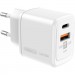 Intaleo Зарядний пристрій Intaleo 30W GAN USB-C PD+USB-A QC 3.0 white (1283126578274)