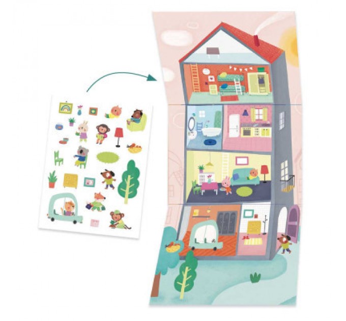 Djeco Набір для творчості Djeco Будиночки для тварин (DJ09293)