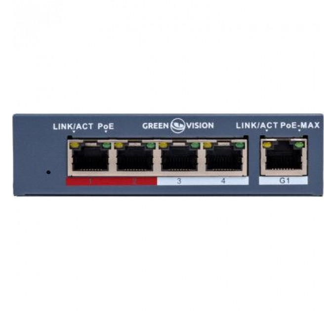 Комутатор мережевий Greenvision GV-017-AI-4+1P
