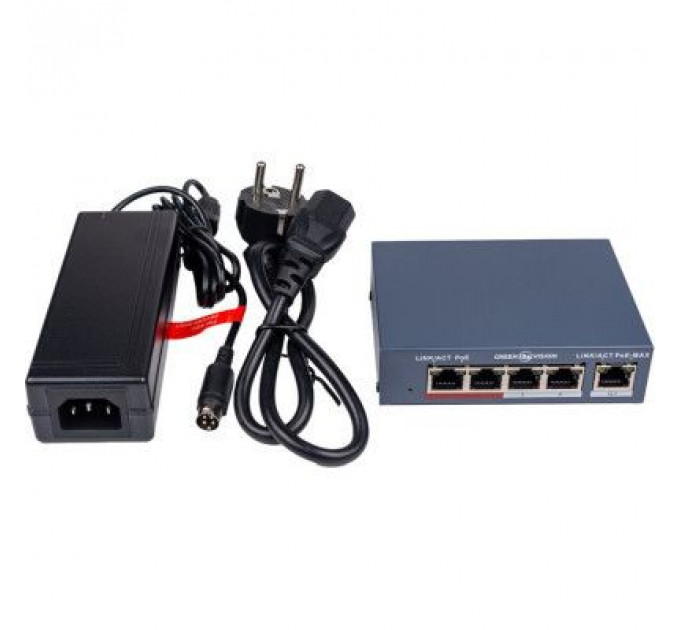 Комутатор мережевий Greenvision GV-017-AI-4+1P