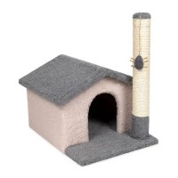 Дряпка (кігтеточка) для котів Природа Шале 38х50х52 см сіро-бежева (4823082434749)