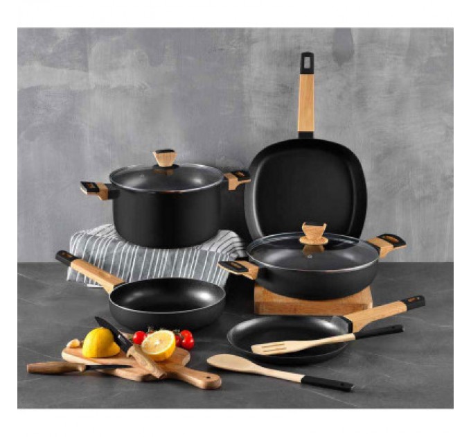 Bergner Сковорода Bergner Wok Earth Black 28 см (BG-34627-BK)