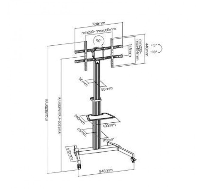 OfficePro Стійка презентаційна OfficePro TVS455
