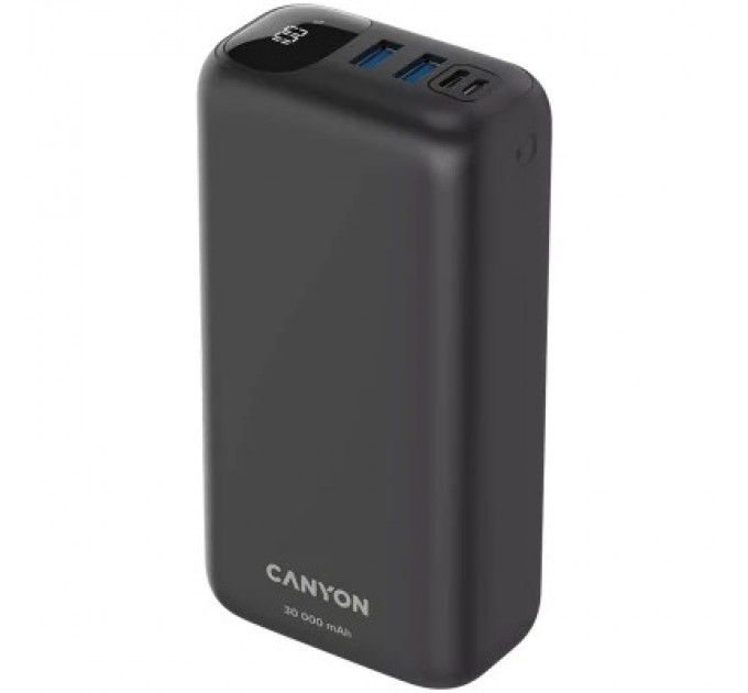 Canyon Батарея універсальна Canyon PB-301 30000mAh PD/20W, QC/3.0 (CNE-CPB301B)