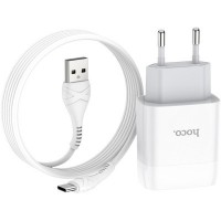 Зарядний пристрій HOCO C73A Glorious dual port charger set(Type-C) White (6931474713070)