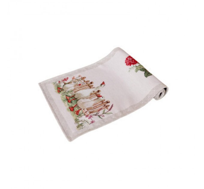 Прованс Доріжка на стіл Прованс гобеленова Велекодня Гуси 40х140 см (034163)