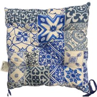 Подушка на стілець Прованс Фреска синя 40х40 см (028337)