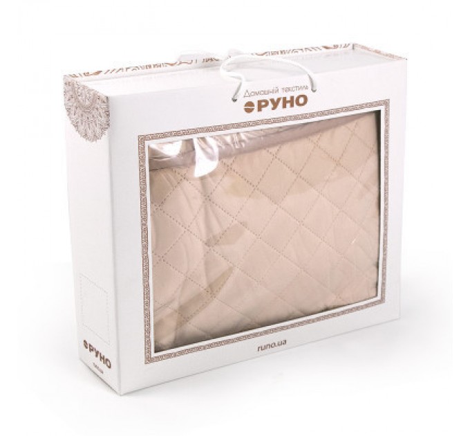 Руно Покривало Руно двостороннє декоративне Velour Beige ромб 220х240 см (330.55_Beige ромб)