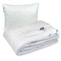 Ковдра Руно Вовняна зимова Еліт 140х205 см з подушкою 50х70 см (924.29ШЕУ_Білий)