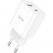 HOCO Зарядний пристрій HOCO C80A Plus Rapido PD20W+QC3.0 charger set(C to C) White (6931474779908)