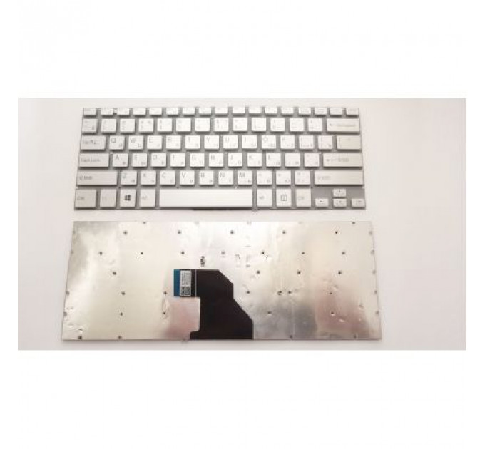 Клавіатура ноутбука Sony SVF14 (Fit 14 Series) серебро без рамки RU (A43790)