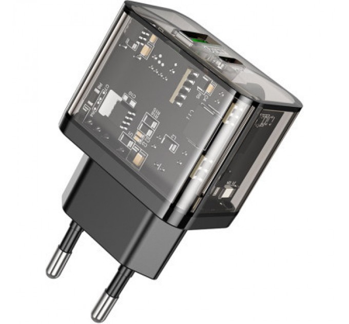 HOCO Зарядний пристрій HOCO N34 Dazzling dual-port Black (6931474799166)