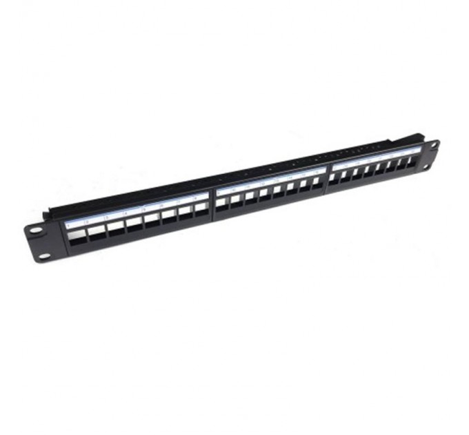 Патч-панель модульная EServer 19" 1U 24 порта, UTP, кат.5е (WT-2040A) без модулей