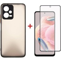 Чохол до мобільного телефона Dengos Kit for Xiaomi Redmi Note 12 5g case + glass (Black) (DG-KM-28)