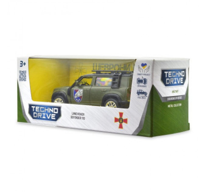 TechnoDrive Машина TechnoDrive Автомодель серії Шеврони Героїв - Land Rover Defender 110 - 25 ОПДБр (250289M)