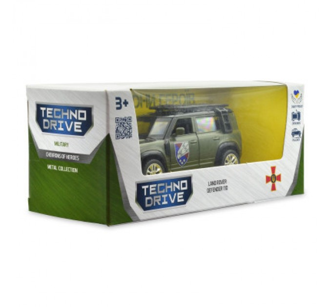 TechnoDrive Машина TechnoDrive Автомодель серії Шеврони Героїв - Land Rover Defender 110 - 25 ОПДБр (250289M)