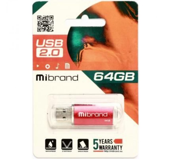 Mibrand USB флеш накопичувач Mibrand 64GB Cougar Red USB 2.0 (MI2.0/CU64P1R)