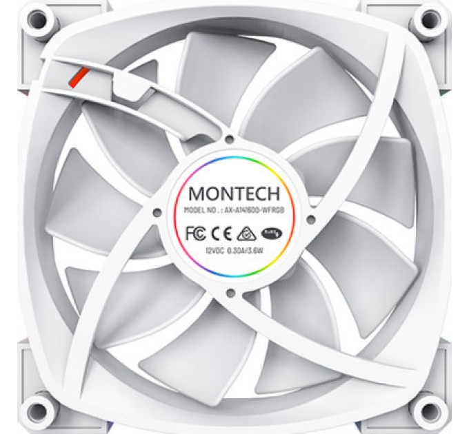 MONTECH Кулер до корпусу MONTECH RX140 PWM WHITE