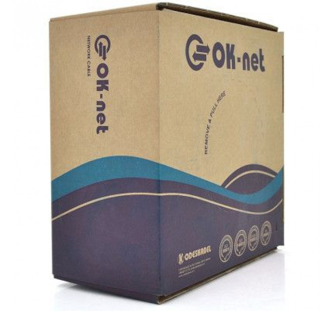 Кабель мережевий OK-Net UTP cat.5E зовнішній 100м (КПП-ВП (100) 4*2*0,51 / 100)