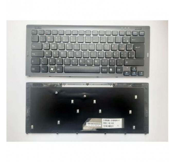 Клавіатура ноутбука Sony VGN-SR series черная с темно-серой рамкой UA (A43710)