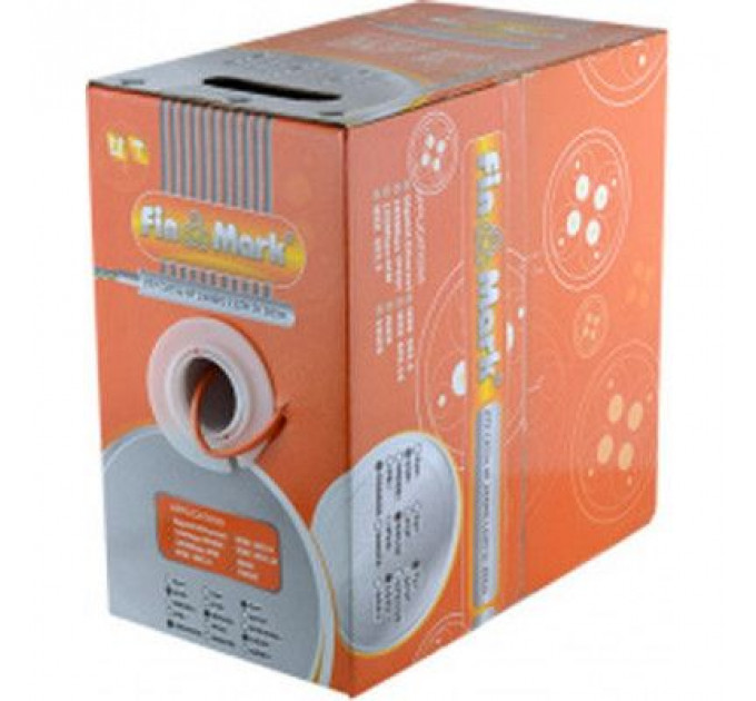 Кабель мережевий FinMark UTP 305м CAT5e 4P 24AWG LSZH Or Pull Box (259398)