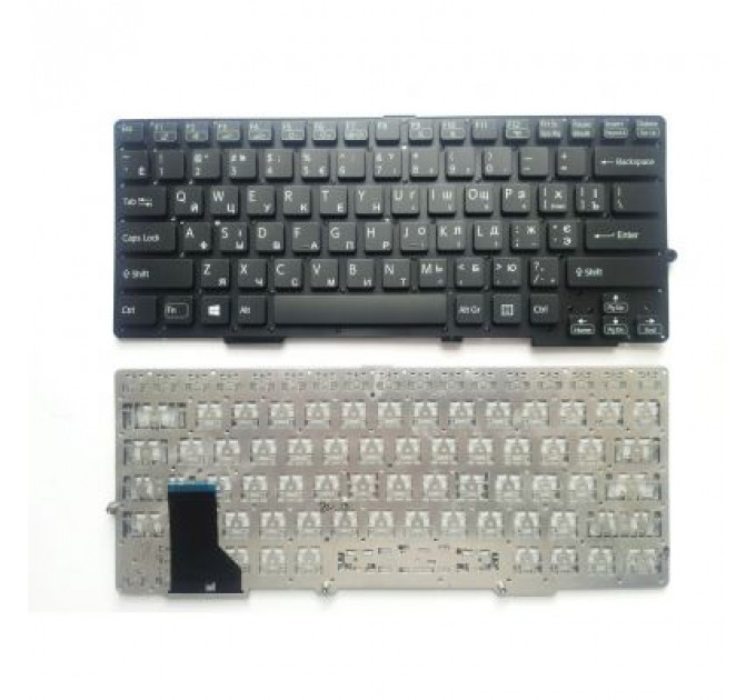 Клавіатура ноутбука Sony SVS13 (S13 Series) черная без рамки подсветка UA (A43679)