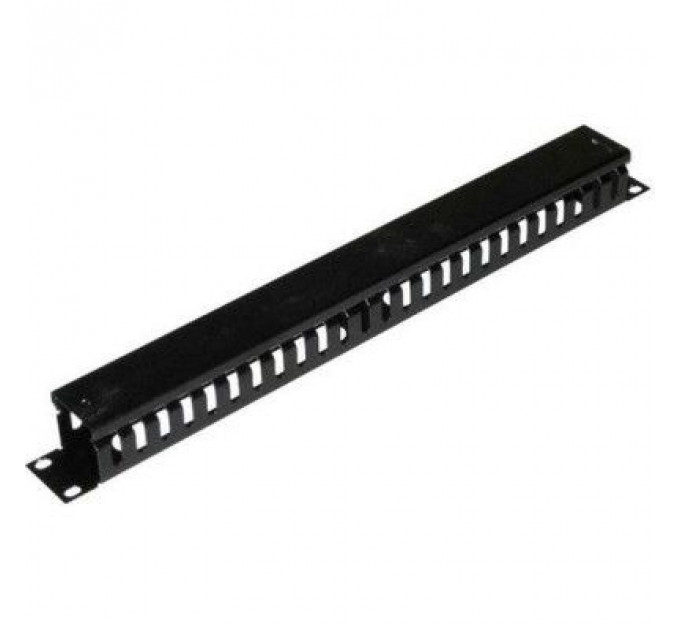 Кабельний організатор 19" 1U з кришкою, корпус метал Voltronic (05055)