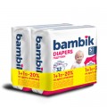 Bambik Підгузки Bambik Medium 11-25 кг Розмір 5 Junior 2 х 36 шт (4823071664041)