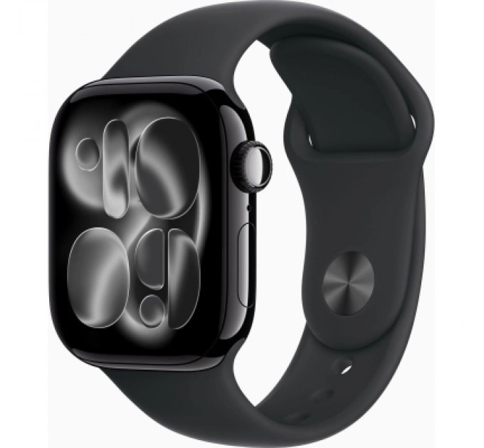 Apple Смарт-годинник Apple Watch Series 11 GPS 42mm Jet Black Aluminium Case with Black Sport Band - S/M (MEQT4RK/A)