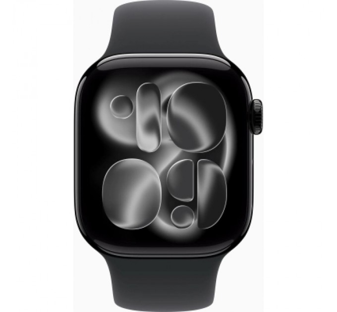 Apple Смарт-годинник Apple Watch Series 11 GPS 42mm Jet Black Aluminium Case with Black Sport Band - S/M (MEQT4RK/A)
