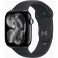Apple Смарт-годинник Apple Watch Series 11 GPS 46mm Jet Black Aluminium Case with Black Sport Band - S/M (MEUW4RK/A)