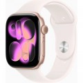 Apple Смарт-годинник Apple Watch Series 11 GPS 46mm Rose Gold Aluminium Case with Light Blush Sport Band - S/M (MEV64RK/A)