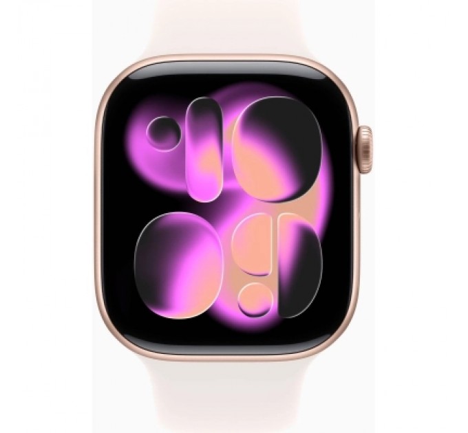 Apple Смарт-годинник Apple Watch Series 11 GPS 46mm Rose Gold Aluminium Case with Light Blush Sport Band - S/M (MEV64RK/A)