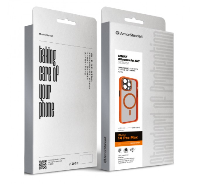 Armorstandart Чохол до мобільного телефона Armorstandart Unit MagSafe SE Apple iPhone 14 Pro Max Orange Black (ARM75376)