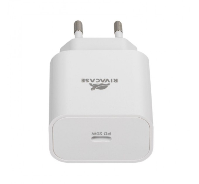 RivaCase Зарядний пристрій RivaCase 1xUSB Type-C PD 20 Вт кабель Type-C white (PS4101 WD4 (White))