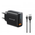 Grand-X Зарядний пристрій Grand-X Quick Charge QС3.0 + cableUSB-Lightning (CH-550BL)