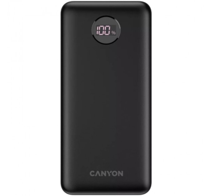 Canyon Батарея універсальна Canyon PB-2002 20000mAh, PD/20W, QC/3.0, Black (CNE-CPB2002B)