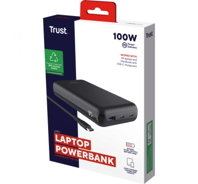 Trust Батарея універсальна Trust 20000mAh Laro 100W PD/3.0 QC/3.0 (25240_TRUST)