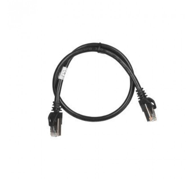 Патч-корд 0.50м S/FTP Cat 6 CU PVC 26AWG 7/0.16 black 2E (2E-PC6SFTPCOP-050BK)