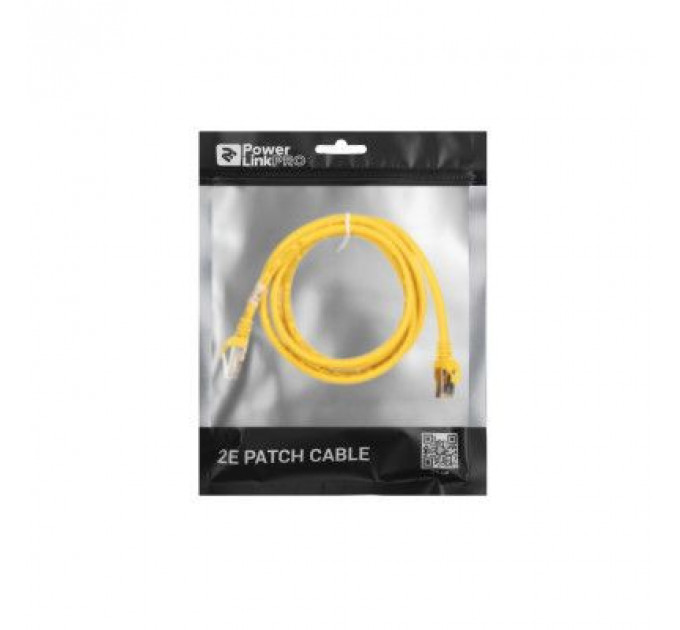 Патч-корд 1.50м S/FTP Cat 6 CU PVC 26AWG 7/0.16 yellow 2E (2E-PC6SFTPCOP-150YLW)