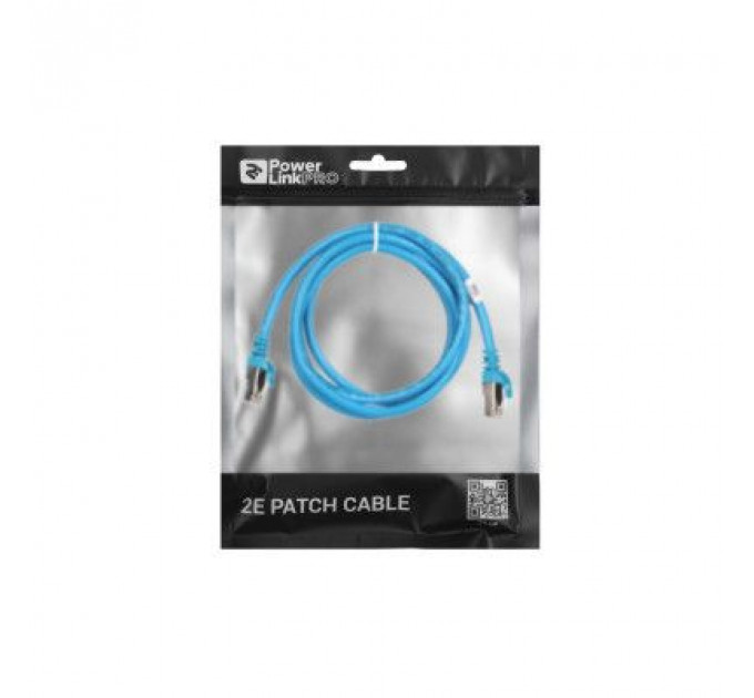 Патч-корд 1.50м S/FTP Cat 6 CU PVC 26AWG 7/0.16 blue 2E (2E-PC6SFTPCOP-150BL)