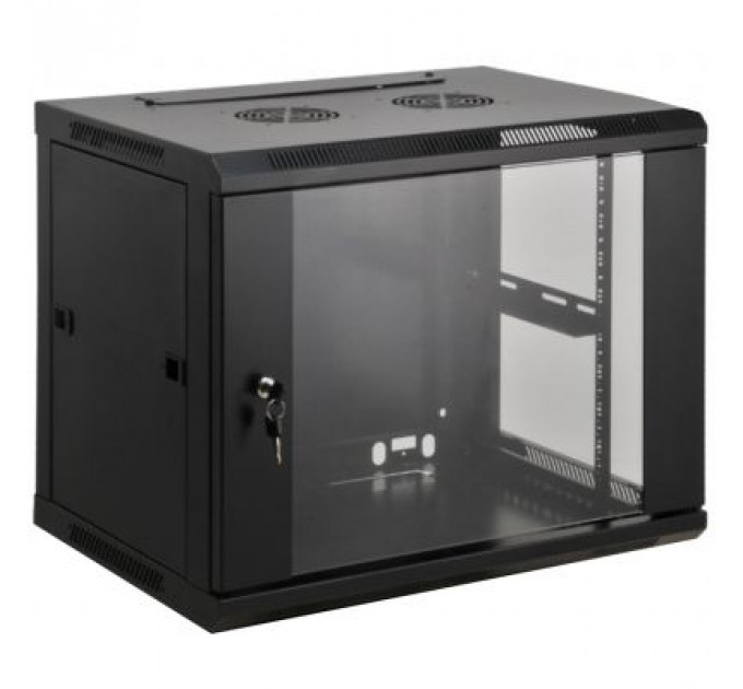 Шафа настінна Kingda 12U 19" 600x600 RAL9004 (KD-007-6612)
