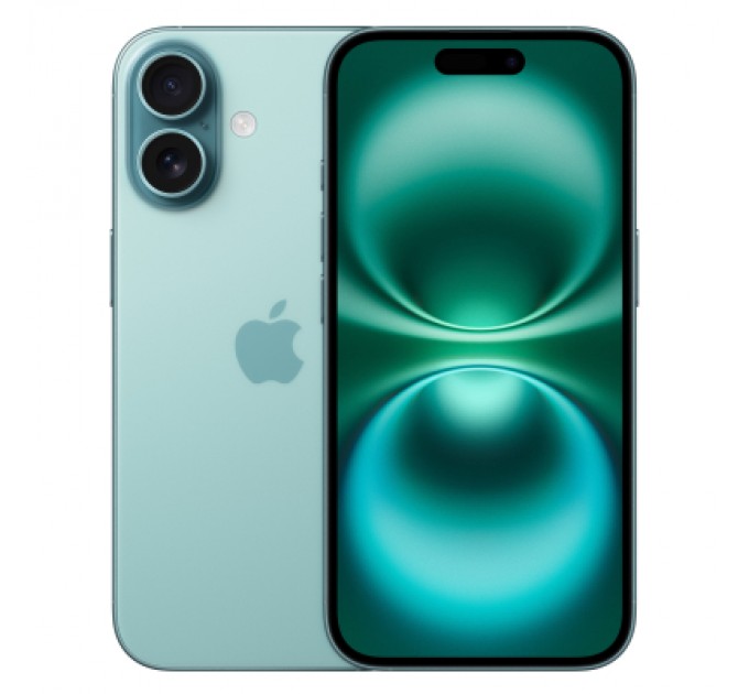 Apple Мобільний телефон Apple iPhone 16 128GB Teal (MYED3)