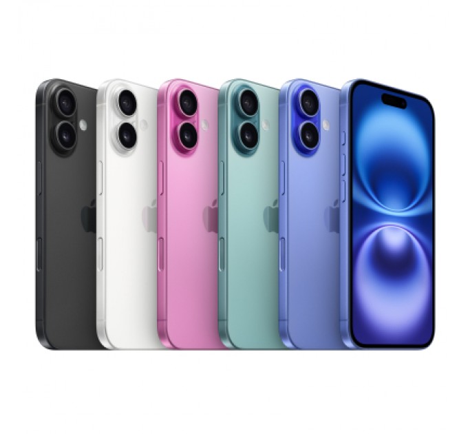 Apple Мобільний телефон Apple iPhone 16 128GB Teal (MYED3)